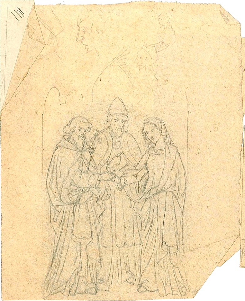 Design for a Marriage of Joseph and Mary by Kunstwerkplaatsen Cuypers & Co. Cuypershuis 0682u