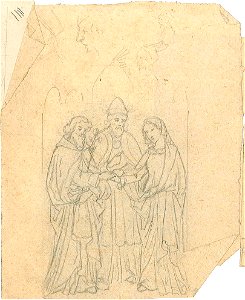 Design for a Marriage of Joseph and Mary by Kunstwerkplaatsen Cuypers & Co. Cuypershuis 0682u
