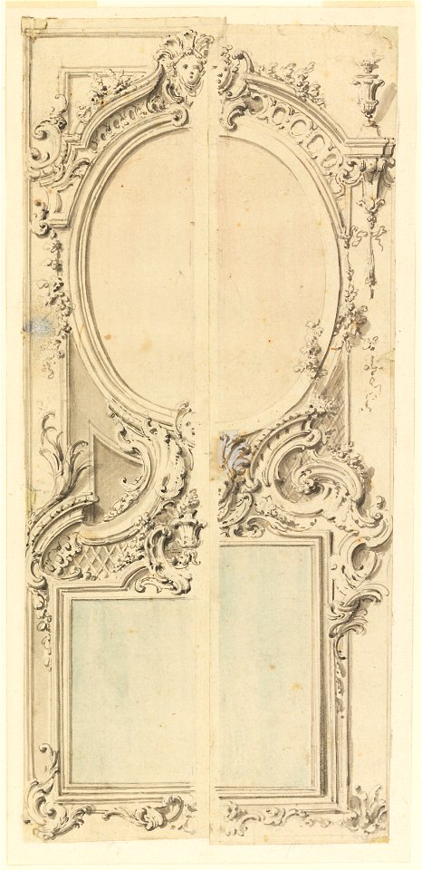 Design for a Panel with Two Mirrors - Google Art Project