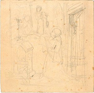 Design for a Religious Scene by Kunstwerkplaatsen Cuypers & Co. Cuypershuis 0682w