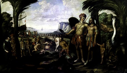 Descubrimiento de America en Pinacoteca de Sao Paulo