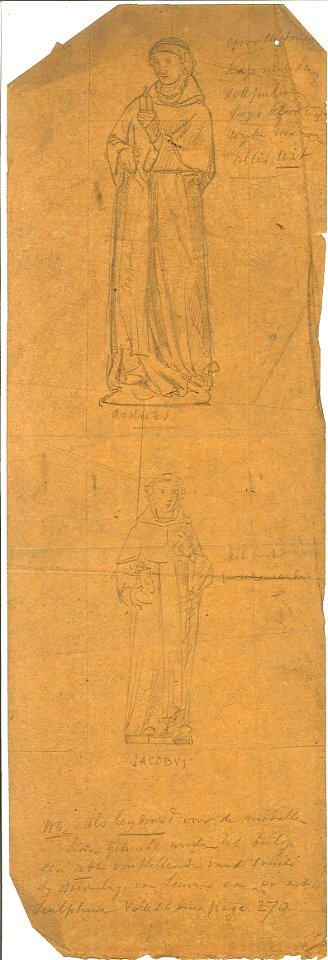Design for a Saint Andrew and a Saint James by Kunstwerkplaatsen Cuypers & Co. Cuypershuis 0682l