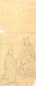 Design for a Saint Dominic Receiving the Rosary from Mary by Kunstwerkplaatsen Cuypers & Co. Cuypershuis 0682u