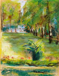 Des Künstlers Garten von der Terrasse 