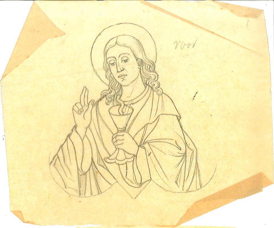 Design for a Saint John the Evangelist (2) by Kunstwerkplaatsen Cuypers & Co. Cuypershuis 0682l