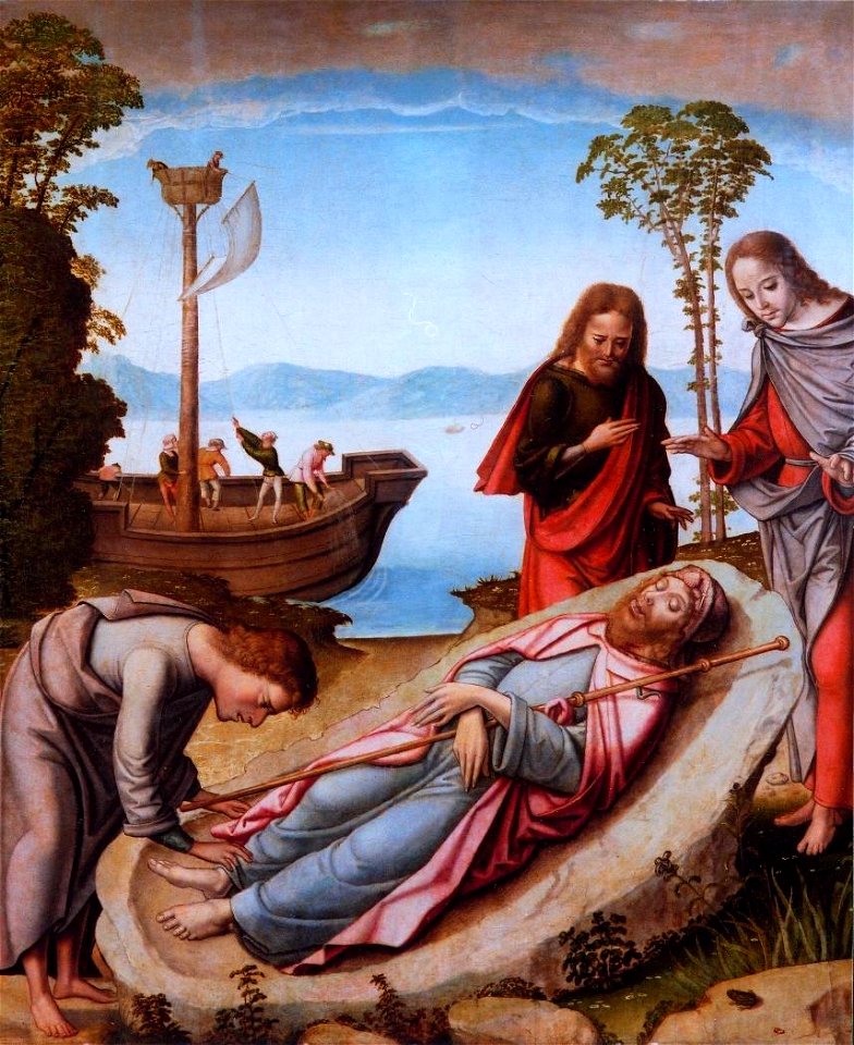 Desembarco del cuerpo del apóstol Santiago, del Maestro de Astorga (Museo Lázaro Galdiano, Madrid)