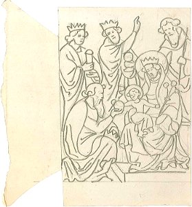 Design for an Adoration of the Magi by Kunstwerkplaatsen Cuypers & Co. Cuypershuis 0682w