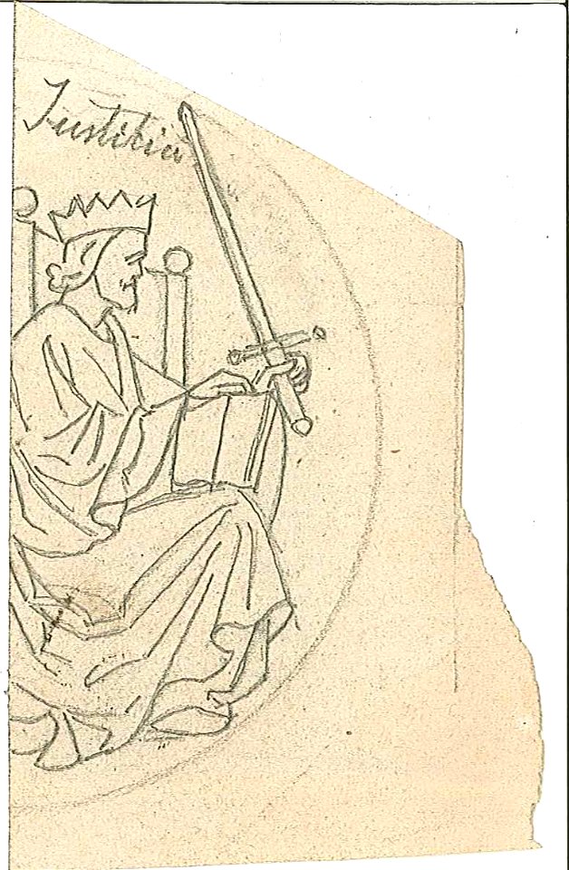 Design for an Allegory of Justice by Kunstwerkplaatsen Cuypers & Co. Cuypershuis 0682f