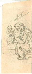 Design for an Allegory of Winter by Kunstwerkplaatsen Cuypers & Co. Cuypershuis 0682f