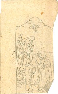 Design for an Annunciation by Kunstwerkplaatsen Cuypers & Co. Cuypershuis 0682u