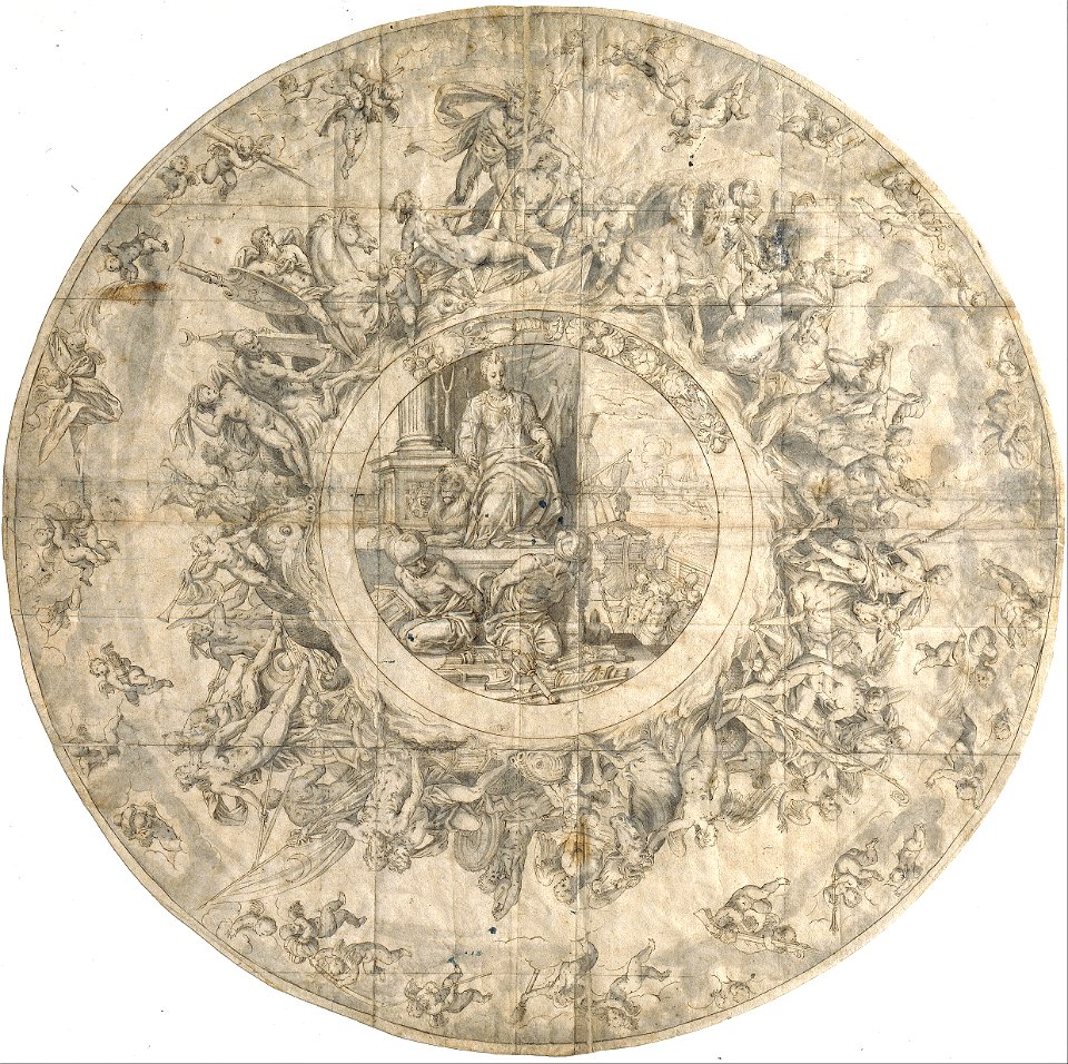 Design for an Ornamental Plate Showing the Triumph of Venice over the Turks - Google Art Project
