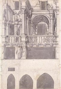 Design for façade paintings for the House of the Dance, by Hans Holbein the Younger