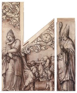 Design for Organ Shutters, parts 3 & 4, by Hans Holbein the Younger