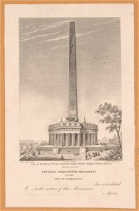 Design of the National Washington Monument in the City of Washington - Robt. Mills, archt. ; Ch. Fenderich sc. LCCN2003656330
