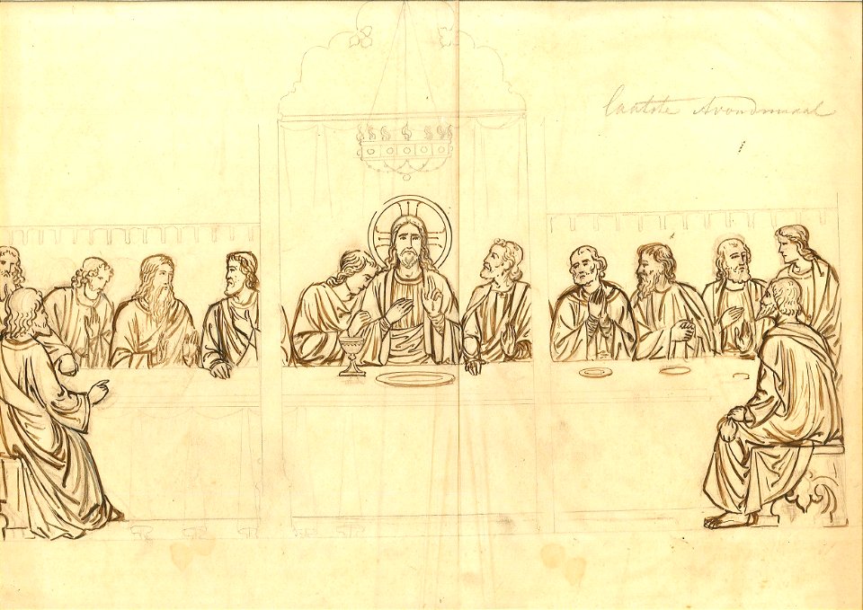 Design for a Last Supper (2) by Kunstwerkplaatsen Cuypers & Co. Cuypershuis 0682w