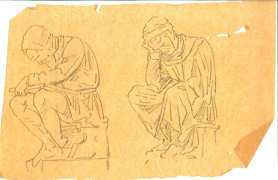 Design for a Man Writing and a Man Reading by Kunstwerkplaatsen Cuypers & Co. Cuypershuis 0682e