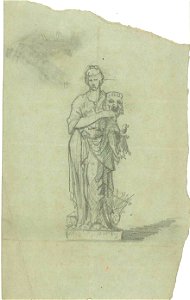 Design for a Female Allegory by Atelier Cuypers en Stoltzenberg Cuypershuis 0682b