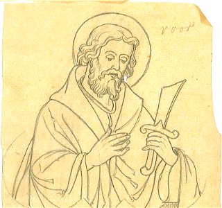 Design for a Saint Bartholomew by Kunstwerkplaatsen Cuypers & Co. Cuypershuis 0682l