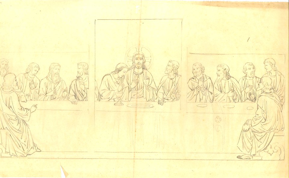 Design for a Last Supper by Kunstwerkplaatsen Cuypers & Co. Cuypershuis 0682w