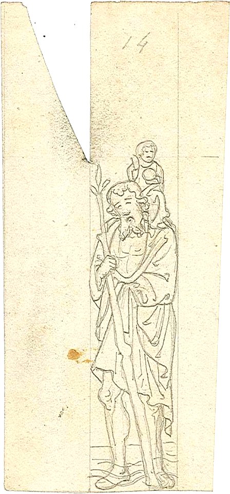 Design for a Saint Christopher by Kunstwerkplaatsen Cuypers & Co. Cuypershuis 0682x