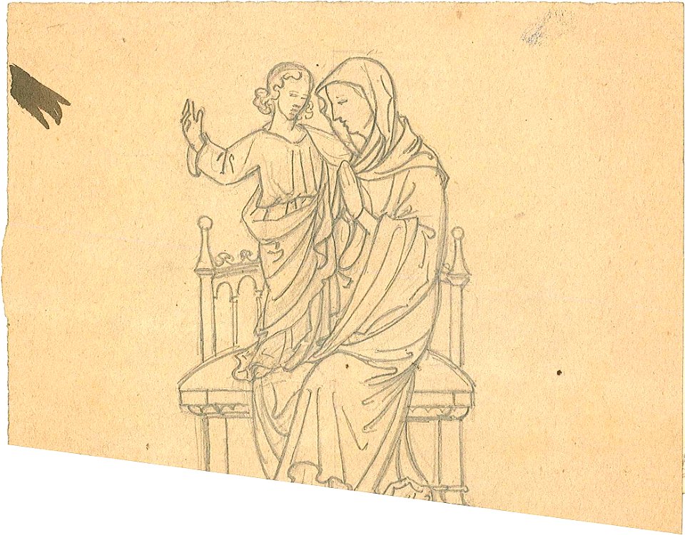 Design for a Mary and Child by Kunstwerkplaatsen Cuypers & Co. Cuypershuis 0682u