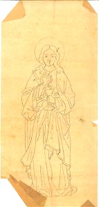 Design for a Saint John the Evangelist by Kunstwerkplaatsen Cuypers & Co. Cuypershuis 0682l