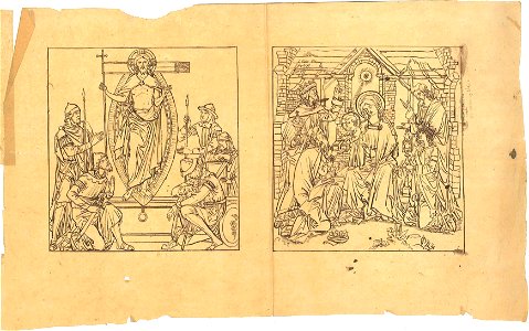Design for a Resurrection of Christ and an Adoration of the Magi by Kunstwerkplaatsen Cuypers & Co. Cuypershuis 0682x