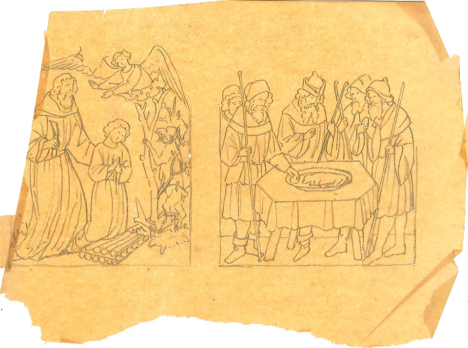 Design for a Sacrifice of Isaac and a Easter Lamb by Kunstwerkplaatsen Cuypers & Co. Cuypershuis 0682w