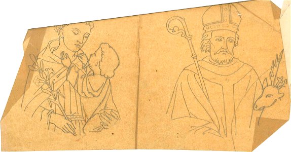 Design for a Saint Francis and a Saint Hubert by Kunstwerkplaatsen Cuypers & Co. Cuypershuis 0682v