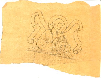 Design for a Saint John with a Speech Scroll by Kunstwerkplaatsen Cuypers & Co. Cuypershuis 0682d