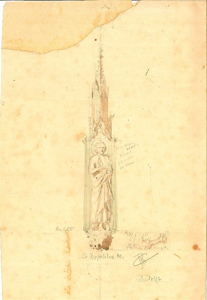 Design for a Statue of Saint Hippolytus by Piere Cuypers Cuypershuis 0682d