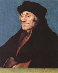 Desiderius Erasmus, after Hans Holbein the Younger. Free illustration for personal and commercial use.