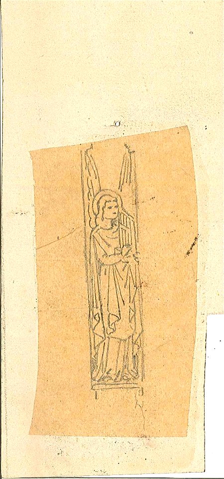 Design for an Angel Playing an Organ by Kunstwerkplaatsen Cuypers & Co. Cuypershuis 0682g