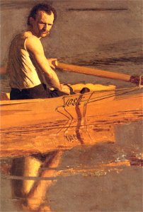 Detail 3 max schmitt in a single scull thomas eakins