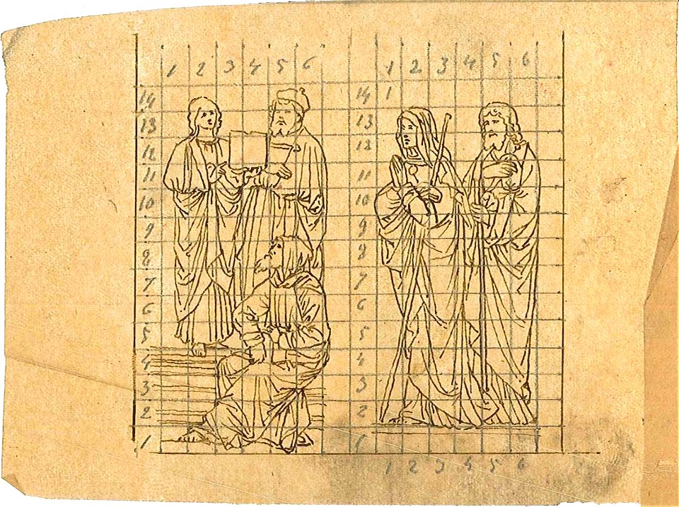 Design for a Christ among the Doctors by Kunstwerkplaatsen Cuypers & Co. Cuypershuis 0682x