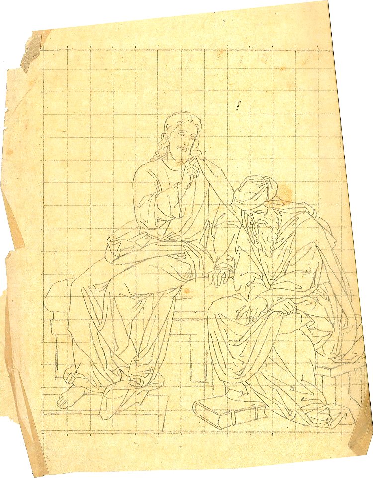 Design for a Christ Disputing with a Doctor by Kunstwerkplaatsen Cuypers & Co. Cuypershuis 0682w