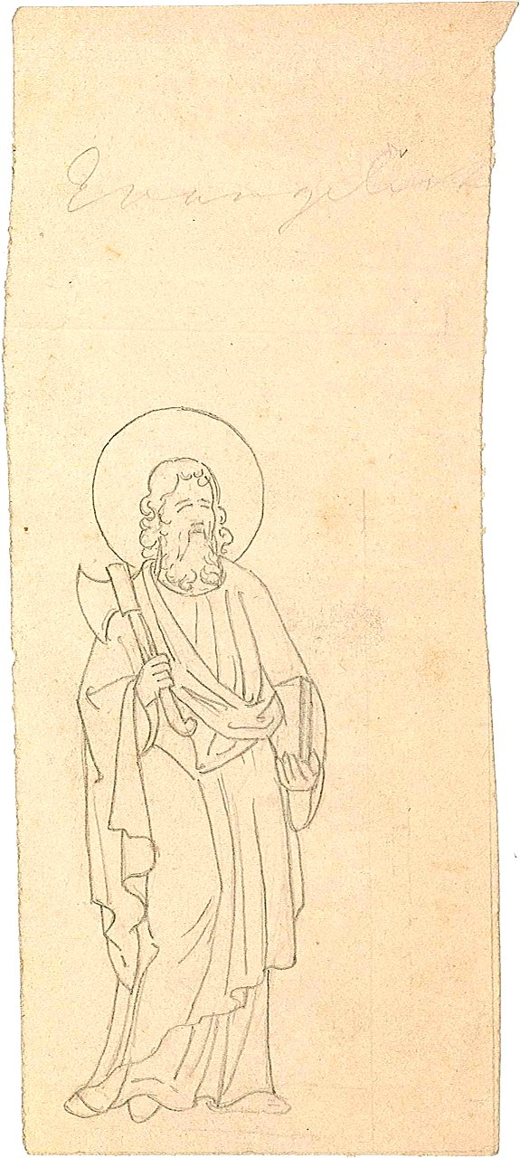 Design for an Evangelist by Kunstwerkplaatsen Cuypers & Co. Cuypershuis 0682w