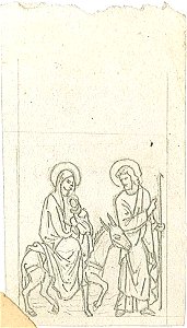 Design for a Flight into Egypt (2) by Kunstwerkplaatsen Cuypers & Co. Cuypershuis 0682x