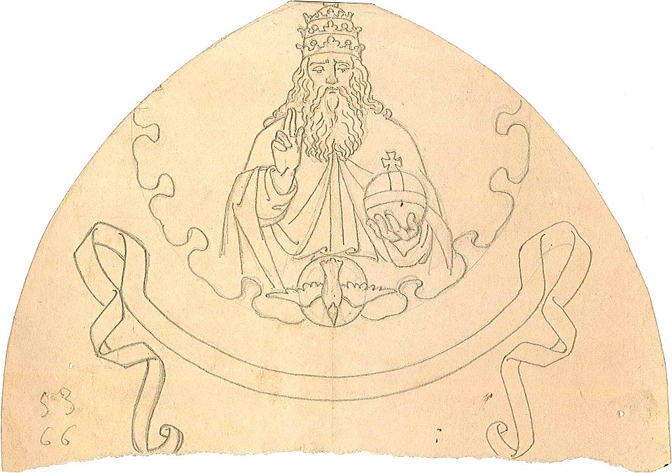 Design for a God the Father and the Holy Spirit by Kunstwerkplaatsen Cuypers & Co. Cuypershuis 0682w
