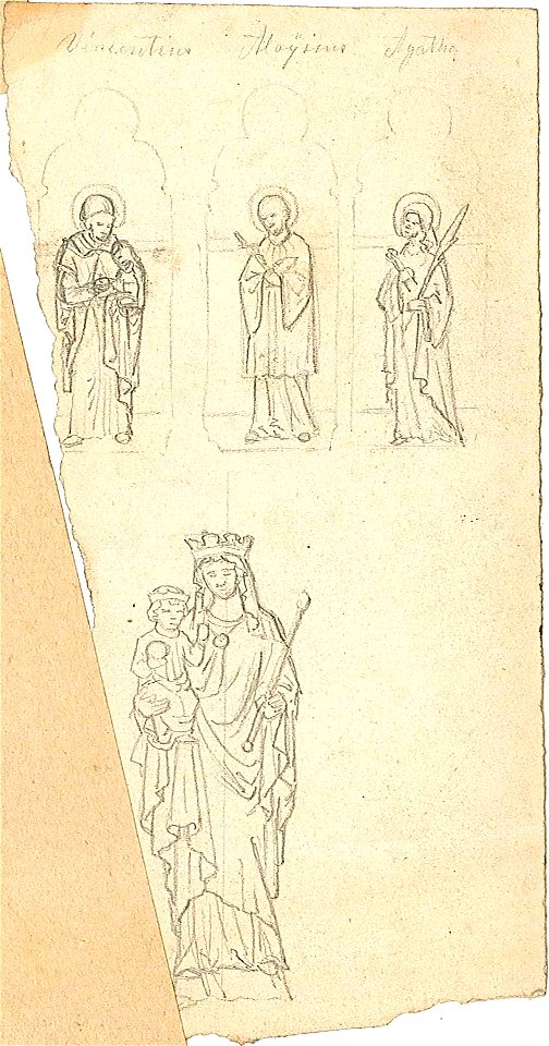 Design for Three Saints and a Mary and Child by Kunstwerkplaatsen Cuypers & Co. Cuypershuis 0682u