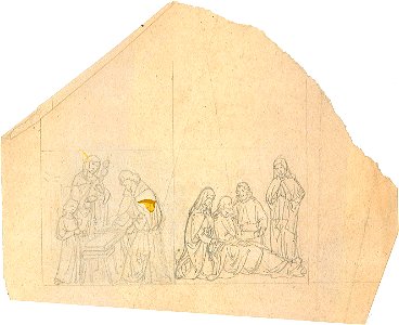 Design for Two Religious Scenes by Kunstwerkplaatsen Cuypers & Co. Cuypershuis 0682w