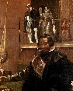 Detail of Count-Duke and Royal Family in Lección de equitación del príncipe Baltasar Carlos