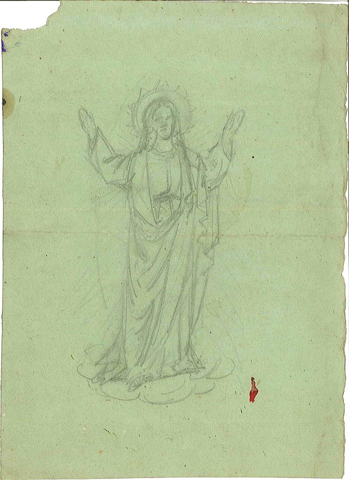 Design for possibly a Statue of the Sacred Heart by Atelier Cuypers en Stoltzenberg Cuypershuis 0682b