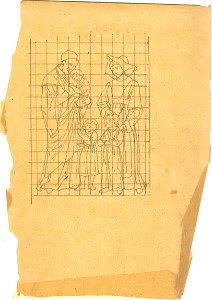Design for a Religious Scene (2) by Kunstwerkplaatsen Cuypers & Co. Cuypershuis 0682w
