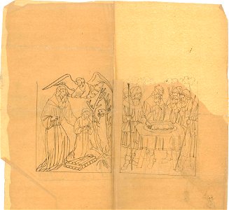 Design for a Sacrifice of Isaac and a Easter Lamb by Kunstwerkplaatsen Cuypers & Co. Cuypershuis 0682x