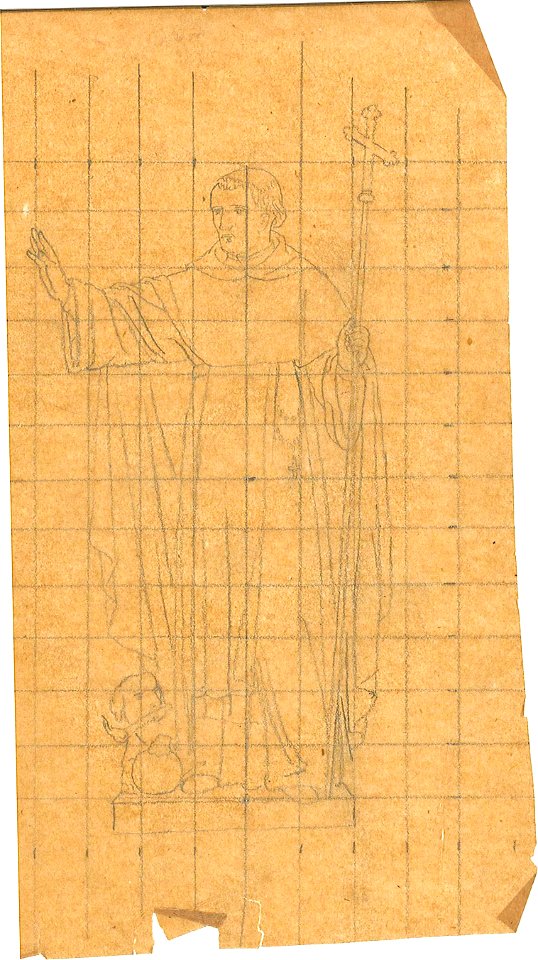 Design for a Saint Dominic by Kunstwerkplaatsen Cuypers & Co. Cuypershuis 0682w
