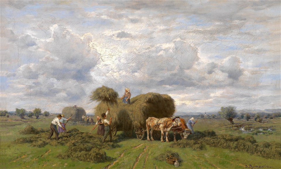 Desire Thomassin Bei der Heuernte