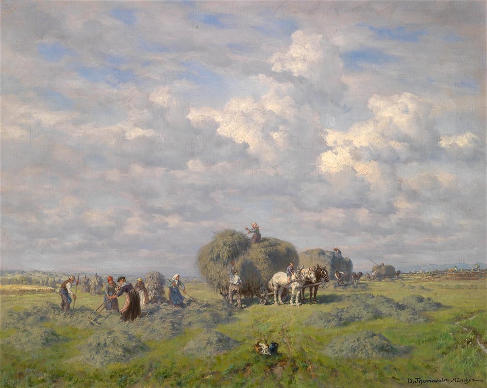 Desiré Thomassin Heuernte an einem Sommertag
