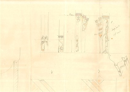 Designs for Decoration Scheme by Kunstwerkplaatsen Cuypers & Co. Cuypershuis 0682q. Free illustration for personal and commercial use.