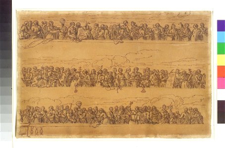 Designs for the ends of the ceiling of the Painted Hall (not carried out) RMG PY3346